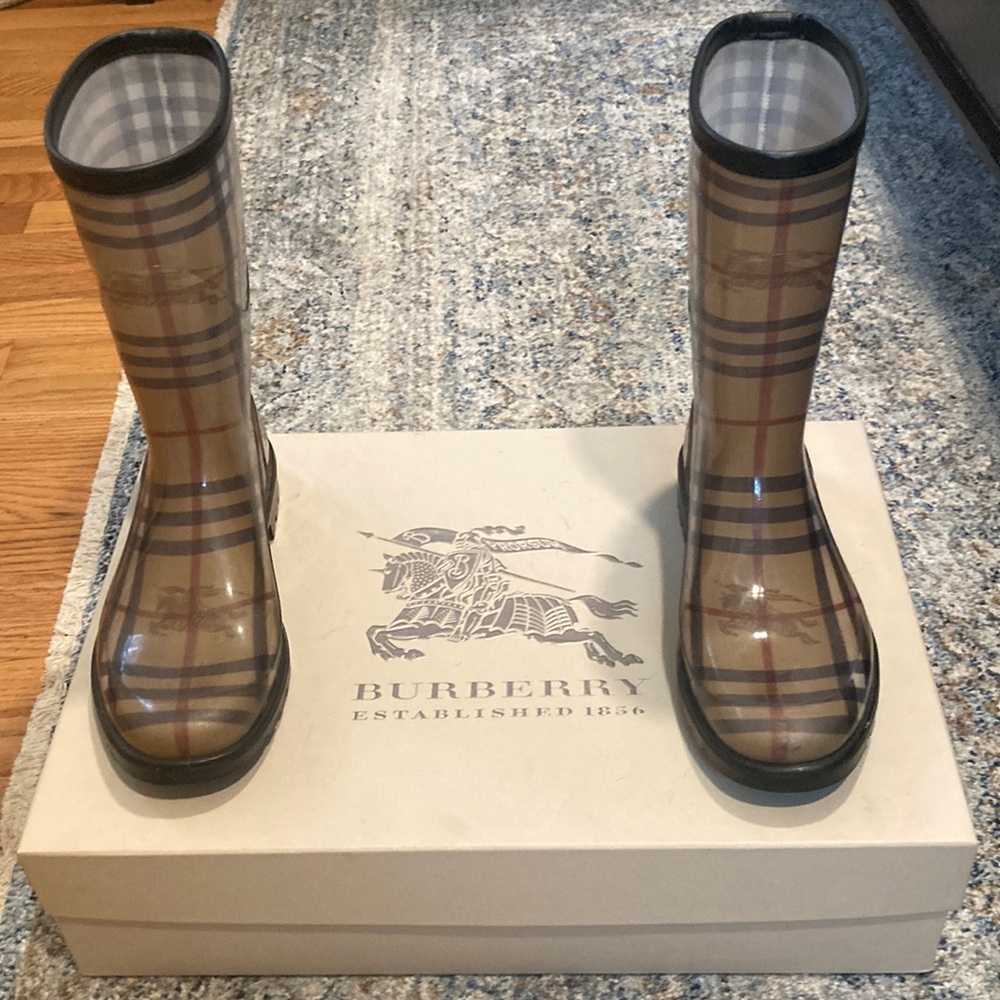 Burberry Haymarket Mid Rainboot EUR 38